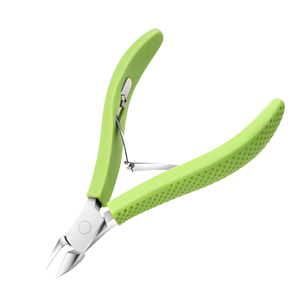 Professional Nail Cuticle Cutter <b>Remover</b> Nippers Stainless Steel Non-Slip Silicone Handle Light Green CE Toenail Gift <b>Box</b> - Product Image 1