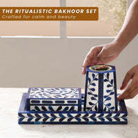 Ensemble brûleur à bakhoor RoyalAura avec incrustation de coquillages, porte-encens artistique pour la décoration de maisons, hôtels et établissements hôteliers de luxe - Product Image 5