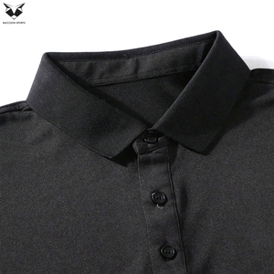 ซัพพลายเออร์ที่ดีที่สุด เสื้อโปโลสีดำล้วนรุ่นใหม่ ขายดี ผลิตภัณฑ์เสื้อผ้าสตรีทแวร์ผู้ชาย บริการ OEM ซักเครื่องได้ - Product Image 4