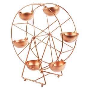 Support de bougie en forme de grande roue de la Ferris Wheel avec 6 porte-bougies chauffe-plat, résistant à la chaleur, décoration d'intérieur - Product Image 4