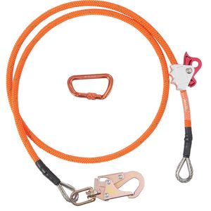 Corda da Arrampicata in Acciaio da 16mm con Gancio a Scatto in Lega d'Acciaio da 8ft (2,4m) per Attrezzatura e Accessori per Arrampicata su Alberi - Product Image 1