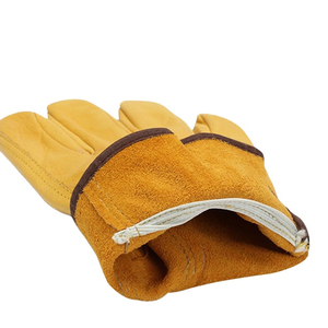 For Safety Gloves Yellow Smooth Durable Anti-Slip Straight Cuff Heat Resistant 12INCH General Purpose - Product Image 2
