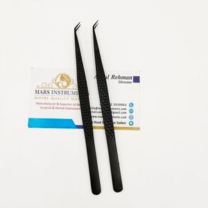 แหนบต่อขนตาปลายแหลมแบบพลาสม่าสีดำด้าน 45 องศา รุ่น Slim สำหรับต่อขนตา แบรนด์ส่วนตัว - Product Image 3