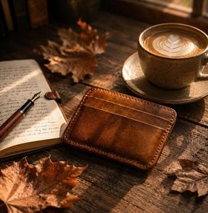 Custom Genuine Leather <b>Card</b> Holder Portable Slim RFID Credit <b>Card</b> Pocket <b>Case</b> Minimalist Mini Wallet LCH-0208 - Product Image 3