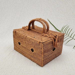 Wicker <b>Hamper</b> Baskets for Outdoor Camping High Quality Hand Woven Natural Rattan Picnic Baskets - Product Image 5