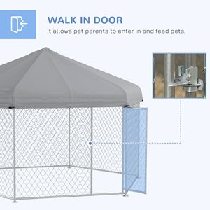Recinto per Cani in PVC con Telaio in Alluminio - Taglie Grandi XXL XL XXXL per Razze Giganti e Medie - Product Image 4