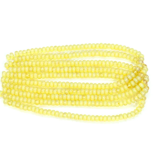 Hermosas cuentas de cuarzo transparente en tono amarillo dorado, forma redonda y lisa, cuentas de cuarzo de 7-8 mm, cuentas de piedras preciosas lisas, cuentas para joyería artesanal. - Product Image 2