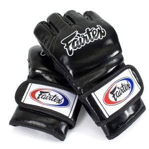 ถุงมือ MMA Fairtex สีดำ หนังแท้ ครึ่งนิ้ว ปิดด้วยเวลโคร สำหรับทุกเพศ ใช้สำหรับศิลปะการต่อสู้ - Product Image 2
