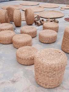 Pouf en jacinthe d'eau naturelle du Vietnam, tissé à la main, pour assise, repose-pieds, décoration intérieure, hôtels et complexes hôteliers - Product Image 6
