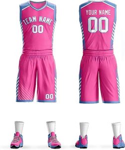 Tenue de basketball personnalisée, vêtements de sport imprimés pour équipe, méthode de sublimation, uniformes de basketball personnalisés pour équipe - Product Image 4