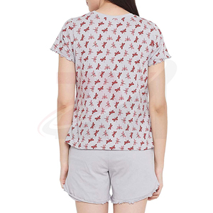 Camiseta de algodón estampada para mujer, informal, holgada, transpirable, de tela suave, ropa de calle de verano, moda gráfica, uso diario - Product Image 2
