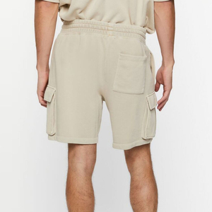 Pantalones Cortos Bermuda para Hombre, Color Sólido, 100% Algodón, Transpirables, Cintura Media, Cierre con Cordón, Estilo Casual, con Bolsillo Frontal con Logotipo - Product Image 6