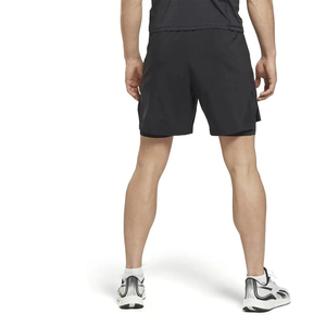 Black Color Gym Wear Running Short Double <b>Layer</b> Training Men's Sportswear Polyester Two <b>Layer</b> Shorts For Men - Product Image 2