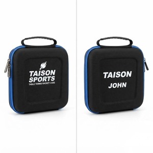 กระเป๋าใส่ไม้ปิงปองพรีเมียม ผ้าโพลีเอสเตอร์ 600D 432 GSM แผงด้านหน้าสีน้ำเงินดำ พิมพ์โลโก้ตามสั่ง ซิป หูหิ้วบุฟองน้ำ - Product Image 1