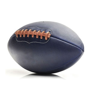 Wholesale Custom Football <b>Rugby</b> <b>Balls</b> Print Blue Leather <b>Rugby</b> <b>Ball</b> With Brown Laces Durable Team Sports Equipment <b>Size</b> 3 <b>4</b> 5 - Product Image 3
