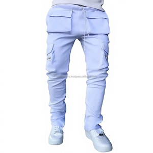 MONO RIDERS Men's High Waist <b>Cargo</b> <b>Work</b> <b>Pants</b> Woven Jogging Hiking Casual Trousers Flat Front Outdoor Leisure Style Straight - Product Image 1