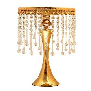 Ensemble de 3 supports à gâteau en laiton et cristal de luxe, finition dorée antique écologique, décoration de table de mariage, fruits, desserts - Product Image 4