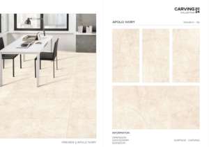 กระเบื้องพอร์ซเลนแกะสลักลายหรูหราพิเศษ ขนาด 600x1200 มม. รูปแบบขนาดใหญ่ พื้นผิวพรีเมียม สำหรับตกแต่งผนังและพื้น ภายในและภายนอกอาคาร ทันสมัย - Product Image 4