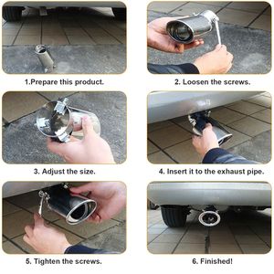 ท่อไอเสียสแตนเลสสตีลอเนกประสงค์สำหรับรถยนต์ส่วนใหญ่ รวมถึงรถยนต์ BYD F3 - Product Image 5