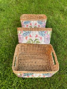 Juego de 3 Cestas Multiusos de Jacinto de Agua, Hechas a Mano, Ecológicas, Hechas en Vietnam, Venta al Por Mayor - Product Image 4