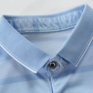 Polo Shirts Fashionable Loose Casual Top Long Button Men's New Business Solid Breathable Polyester/Cotton Digital Printed - Product Image 3