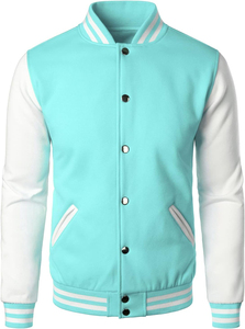 Chaqueta Varsity Unisex con Capucha, Bordado Personalizado OEM/ODM, 100% Lana, Cuello Alto, Estampado Geométrico con Letras en Relieve, Venta al Por Mayor, Invierno - Product Image 4