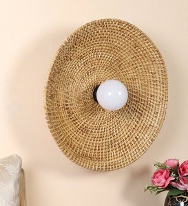 Appliques murales en rotin au prix le plus bas, lampe murale moderne pour la décoration intérieure, applique tressée de haute qualité - Product Image 6