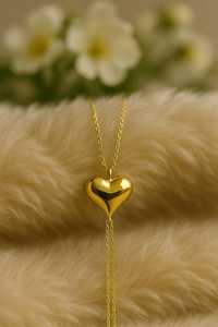 New Arrival <b>Solid</b> 925 Sterling <b>Silver</b> 18K Gold Plated 10mm Puffy Heart Chain <b>Bracelet</b> For Women Delight Luxury Jewelry Supply - Product Image 6