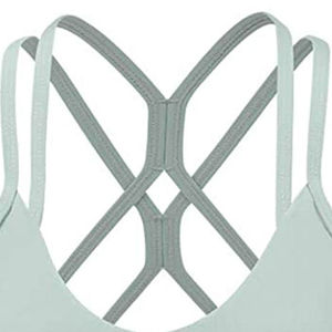 Soutien-gorge de sport pour femmes de haute qualité, OEM, en tissu nylon et élasthanne, respirant, soutien moyen, pour la gym et le fitness, fournisseur et fabricant d'articles de sport. - Product Image 2