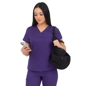 Women Healthcare Medical <b>Scrub</b> Top Shirt Lightweight Hospital Uniform Custom OEM Private Label Factory Manufacturer Keywords - Product Image 5