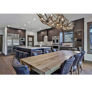 Armarios de Madera Pintados OEM CANA, Gabinetes de Cocina Tradicionales de Lujo en Color Oscuro, Estilo Shaker, con Isla Grande para Proyectos de Apartamentos - Product Image 6