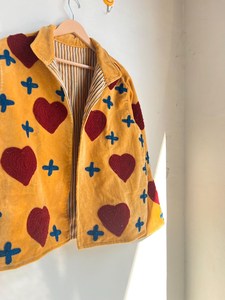MONIT MARKETING Premium Handmade Reversible Suzani <b>Velvet</b> <b>Jacket</b> | Ethnic Floral Embroidery Womens Winter Outerwear - Product Image 5