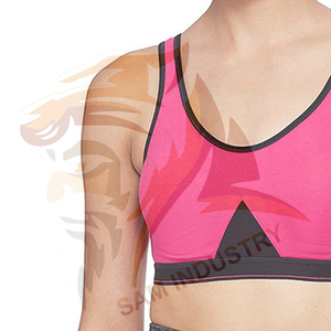 Sujetador Deportivo de Alta Resistencia para Mujer, Estilo Liso, Logotipo Personalizado en la Espalda, Tirantes Halter, Soporte Alto, Material Spandex/Nylon, Transpirable, Secado Rápido - Product Image 3