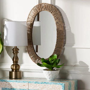 Natural Vintage Seagrass Oval <b>Mirror</b> Wall Decor for Living Room Bedroom Bathroom Entryway from Vietnam B2B - Product Image 4