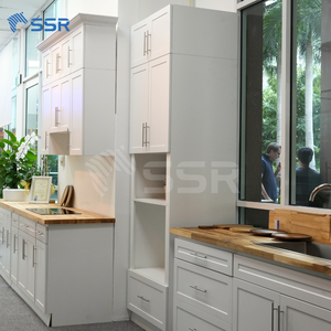 Armoire de cuisine double four SSR VINA personnalisable et prête à assembler, modèle DOC3084, design modulaire moderne, portes peintes en blanc, contreplaqué - Product Image 3