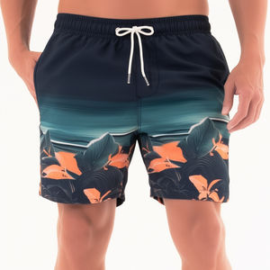 Short de bain imprimé floral pour homme, personnalisé, recyclé, de créateur, avec cordon de serrage, pour la plage et le surf - Product Image 6