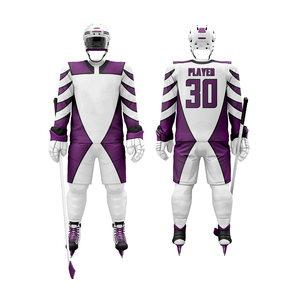 Jersey de Hockey sobre Hielo Sublimado Personalizado para Hombre, Algodón/Fibra de Bambú, Absorbe la Humedad, Manga Larga, Cuello Personalizado, Cintura Elástica - Product Image 4