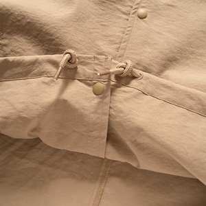 Oversized Single Button Closure Thin <b>Coaches</b> Jackets Breathable Nylon Waterproof Eco-Friendly Reversible Streetwear Raincoat - Product Image 4
