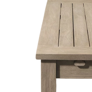 Mesa de Comedor Extensible Contemporánea para Exteriores, Madera de Teca Sólida, Mecanismo de Extensión Tipo Mariposa para Jardín y Resort - Product Image 2