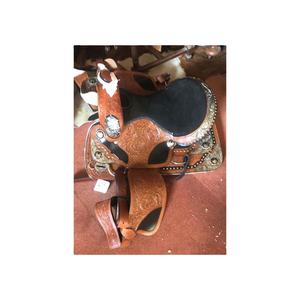 อุปกรณ์ปีนเขาทำจากหนังแบบตะวันตกสำหรับแข่งขี่ม้าน้ำหนักเบาพิเศษคุณภาพสูงแบบอังกฤษ - Product Image 1