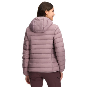 Women's <b>Winter</b> Quilted Puffer <b>Jacket</b> With Hood Full Sleeve Polyester Warm Coat Solid Color Zipper Closure - Product Image 2