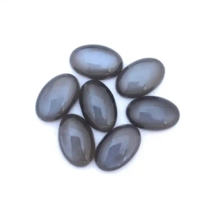 Natural 4x6mm gris piedra lunar ovalada suave cabujones calidad AAA precio más bajo piedras preciosas sueltas de La India proveedor de fabricación - Product Image 1