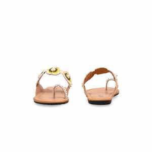 Chappal étnico amarillo para mujer - Product Image 2