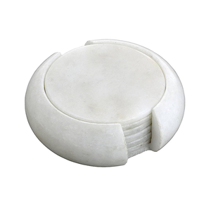 Juego de Posavasos de Mármol de Lujo, Ecológicos, Duraderos, Lavables, de Piedra Natural para Uso Doméstico - Product Image 6