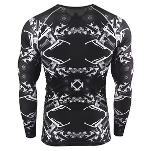 Professional Compression Breathable Anti-Bacterial Full Sleeve Rash Guard Polyester/Nylon Quick Dry Eco-Friendly Customized - Product Image 4
