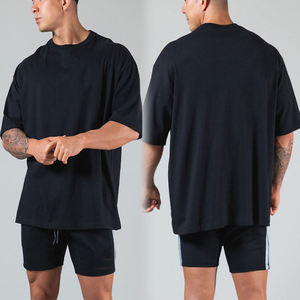 เสื้อยืดโอเวอร์ไซส์ผู้ชายสั่งทำขายส่ง ผ้าถักไซส์ใหญ่พิเศษ สำหรับเล่นกีฬาและสวมใส่ลำลอง ออกแบบลายพิมพ์ซิลค์สกรีน - Product Image 3