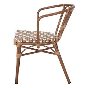 Chaise de bistrot en rotin de luxe avec dossier incurvé et assise tressée, chaise de salle à manger pour café, restaurant, hôtel et mobilier de terrasse - Product Image 3