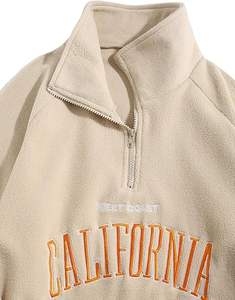 Sweat-shirt vintage à manches longues et col zippé en polaire - Product Image 3