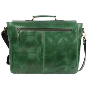Sac à bandoulière pour ordinateur portable en cuir pleine fleur souple, vintage et léger, pour homme, type mallette ou sacoche - Product Image 5