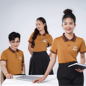 Conjunto de Uniforme Promocional Unisex, Camisa Polo de Poliéster Tejido y Delantal Personalizable, Ropa de Trabajo para Cafetería y Restaurante 4SU - Product Image 5